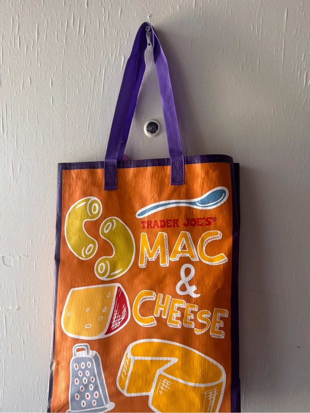 Comfort Food Pink & Purple Grocery Tote by Trader Joe’s